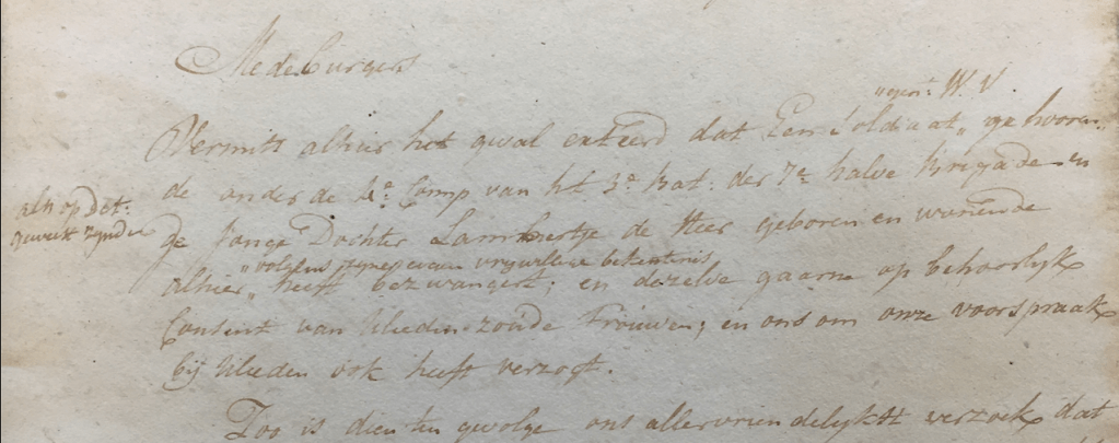 Brief van het gemeentebestuur van de Klundert